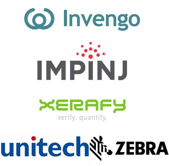 Impinj, Unitech, Edgebox, HP, Zebra, Cisco, Polycom, SAP, iOmega